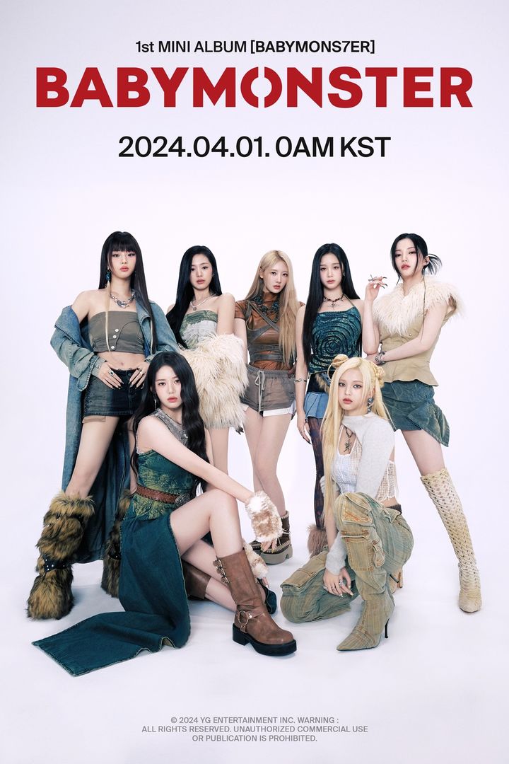 그룹 '베이비몬스터' 단체 포스터. (사진=YG엔터테인먼트 제공) 2024.04.01. photo@newsis.com *재판매 및 DB 금지 / 뉴시스
