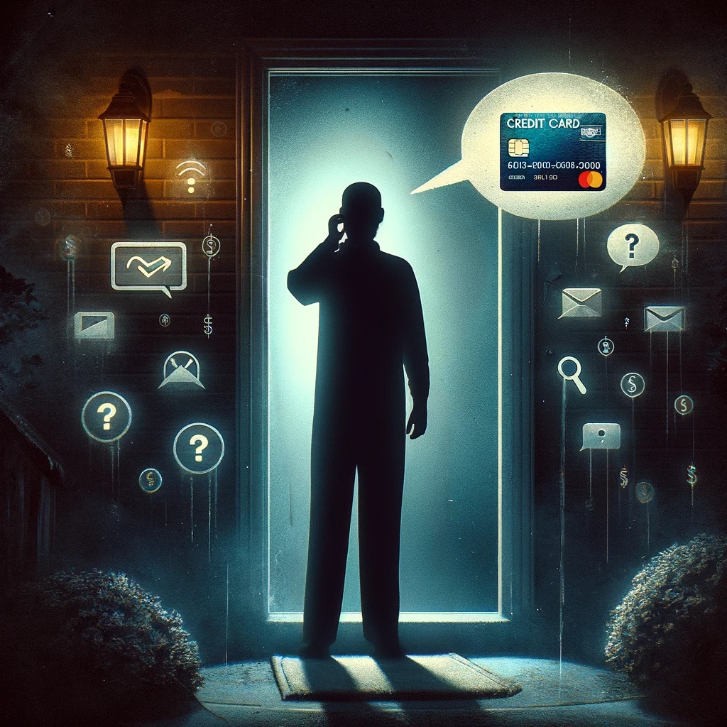 "카드 신청 하셨죠..?" '카드 배송 기사인데요' 갈수록 치밀해지는 보이스피싱 [ DALL-E 3 ]