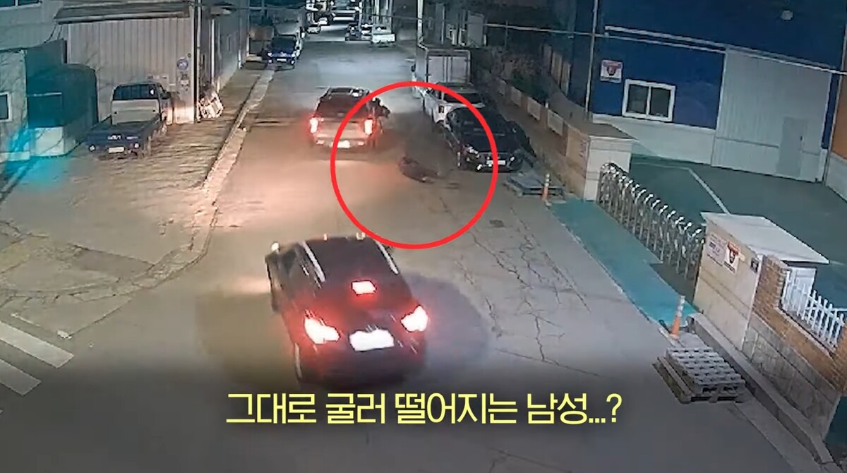 "그냥 떨어지세요, 다쳐요" 사람까지 매달고 도주, 1시간 동안 9km 추격한 시민 [ 경기남부경찰청 유튜브 채널 갈무리 ]