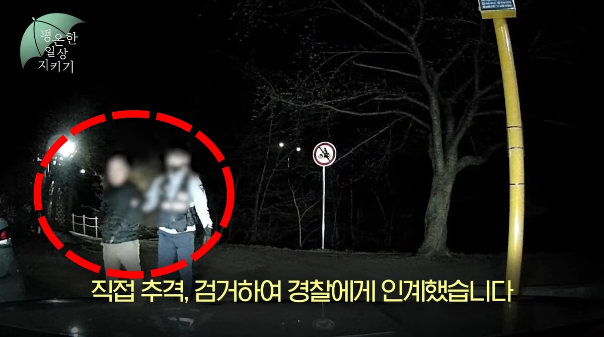 "그냥 떨어지세요, 다쳐요" 사람까지 매달고 도주, 1시간 동안 9km 추격한 시민 [ 경기남부경찰청 유튜브 채널 갈무리 ]