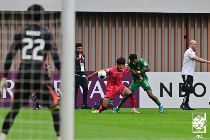 한국 남자 20세 이하(U-20) 대표팀의 하정우. (사진=대한축구협회 제공) *재판매 및 DB 금지 / 사진 = 뉴시스