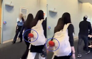 오타니 아내도 아미?…가방 장식 BTS 뷔 굿즈 인듯