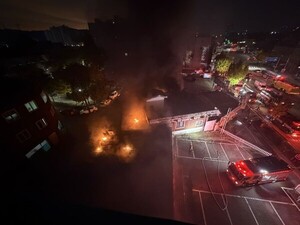 청주 율량동 주택·동물병원·카센터 화재…80대 연기흡입